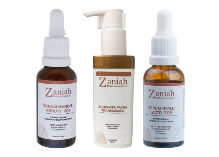 Clareador de Melasma – Kit Tranexâmico, Mandelico & Hyalo Zaniah Z15