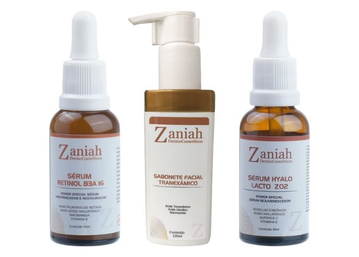 Tratamento Antissinais – Kit Retinol, Tranexâmico & Hyalo Lacto Zaniah Z30