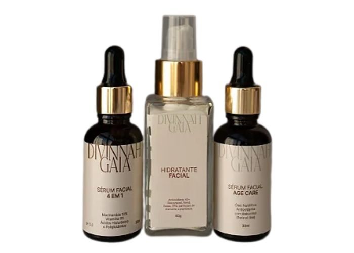 Trio Tratamento Skincare Antimanchas, Rugas e Flacidez Divinnah Gaia Trio Tratamento Skincare Antimanchas, Rugas e Flacidez Divinnah Gaia