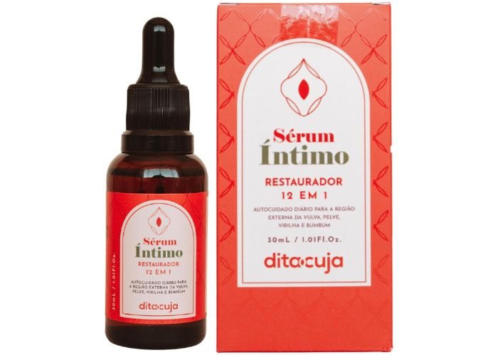 Sérum Íntimo Restaurador 12 em 1, 30mL, Hidratante e Regenerador para Região Íntima Dita Cuja Sérum Íntimo Restaurador 12 em 1, 30mL, Hidratante e Regenerador para Região Íntima Dita Cuja